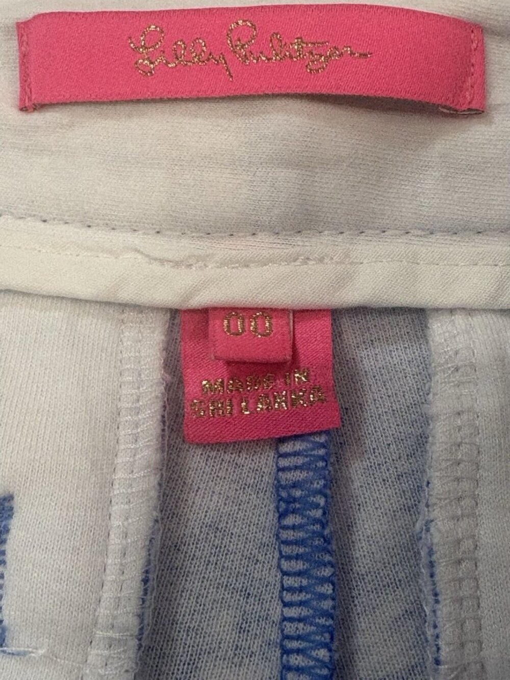 Lilly Pulitzer Buttercup Knit Short Boca Blue Croc And Lock It Size 00 - Picture 6 of 7